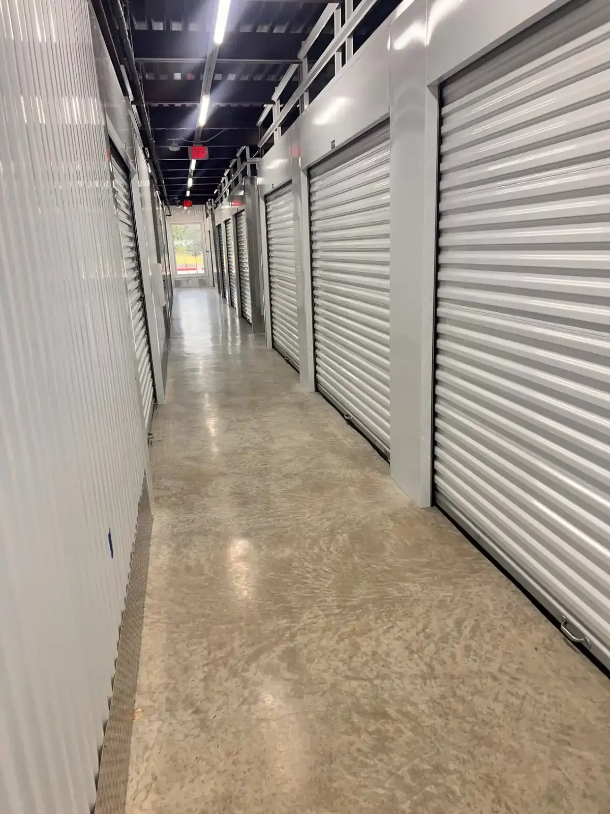 interior hallway of storage facility