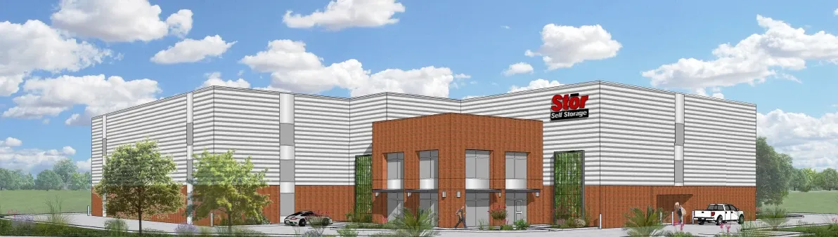 mockup of new storage facility being built