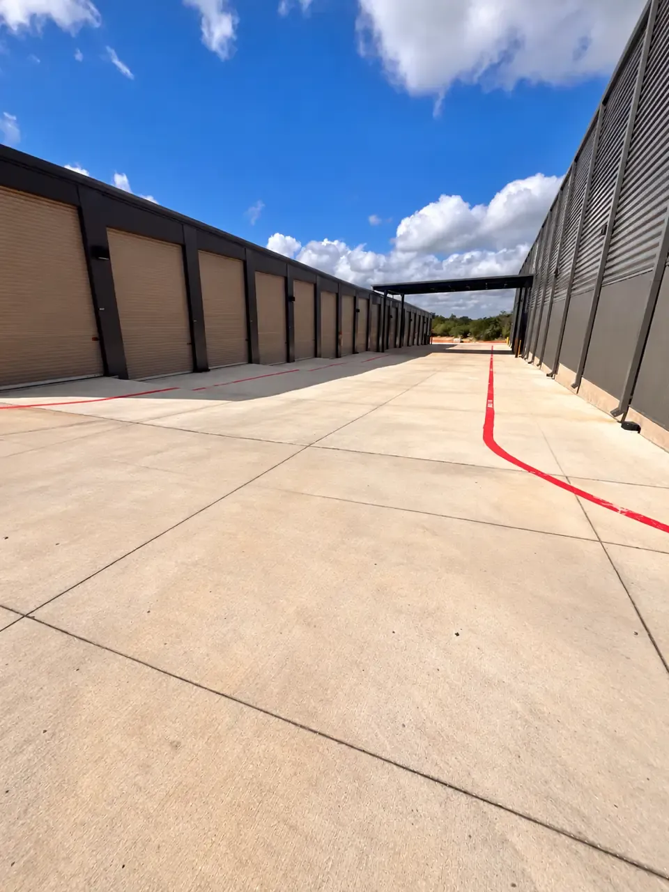 exterior non-climate drive up storage units