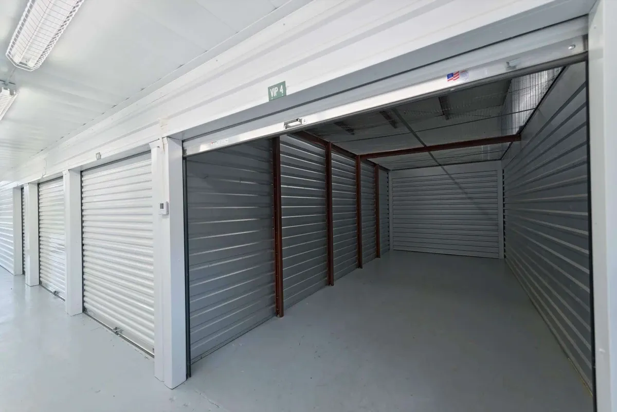 Interior of a storage unit
